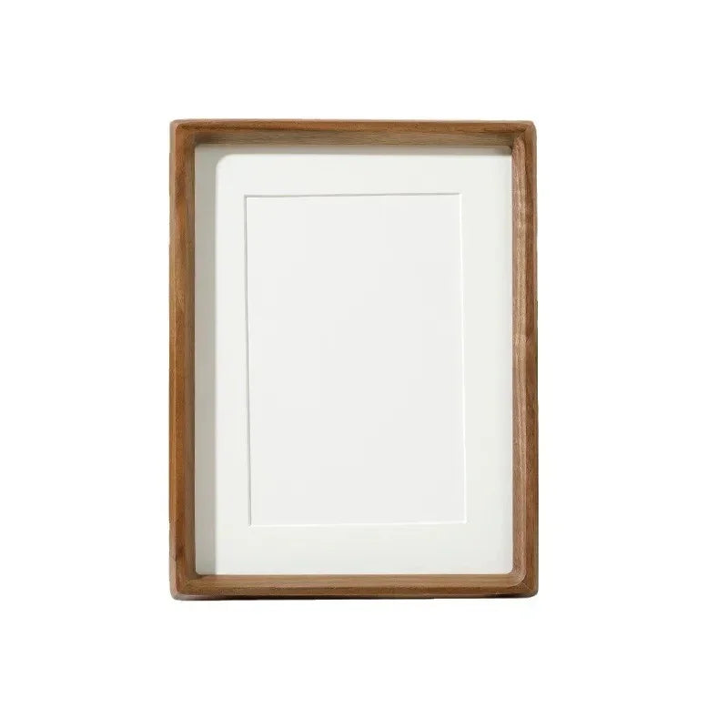 Wood Picture Frame with Acrylic Front and Bamboo Backing