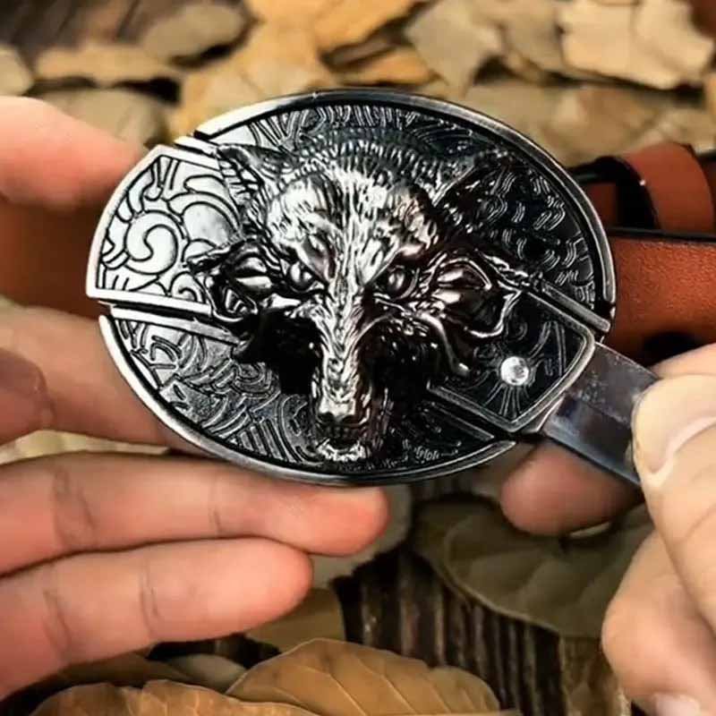 Western Belt Buckle Oval Metal Cowboy Engraved Design for Mens Belts