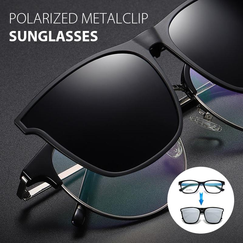 Polarized Clip On Sunglasses Flip Up Lenses for Prescription Glasses
