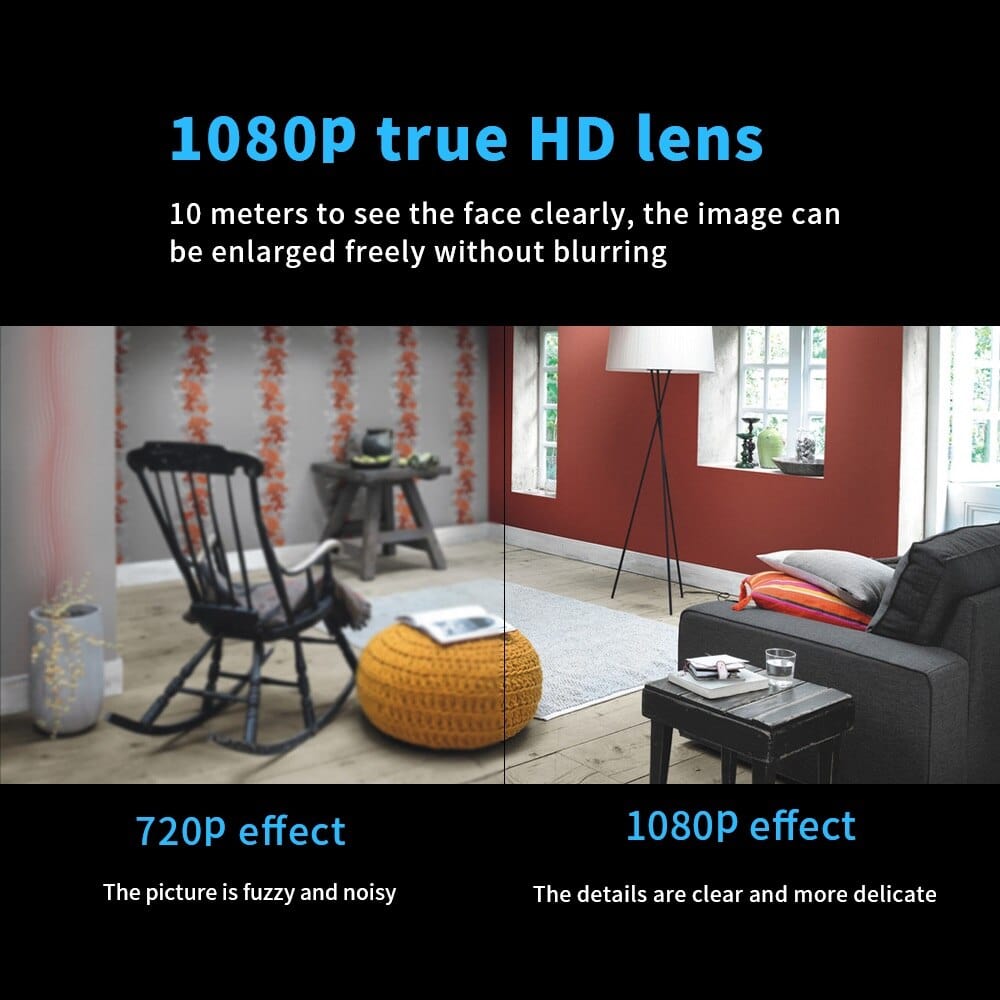 Mini Wireless Security Camera HD Night Vision Indoor Home Monitor
