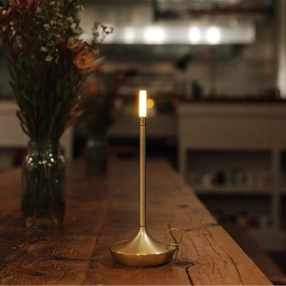 Portable Candle Lantern Metal Flameless Light for Camping and Backyard