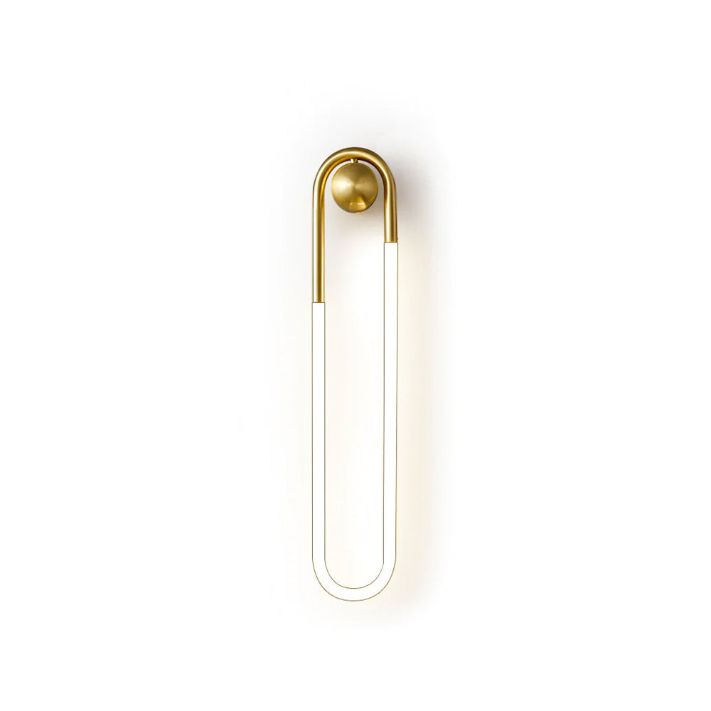 Loop Wall Sconce Brass Integrated LED Dimmable for Hallway and Bedside