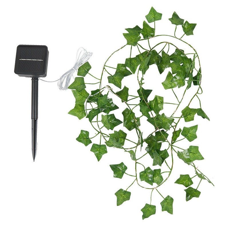 Solar String Lights Outdoor Ivy Leaf Garland Waterproof for Fence and Pergola