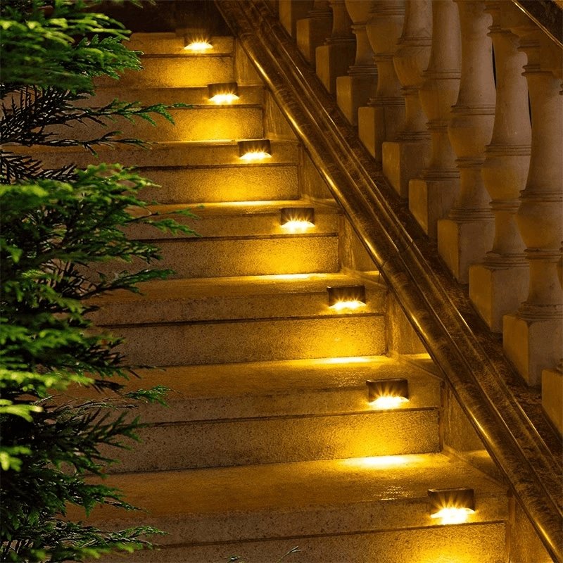Solar Step Lights Outdoor Waterproof Dusk to Dawn for Deck Stairs and Path