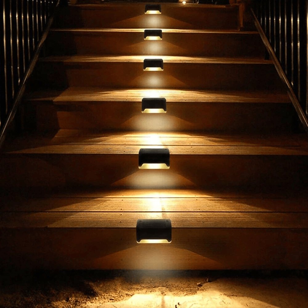 Solar Step Lights Outdoor Waterproof Dusk to Dawn for Deck Stairs and Path