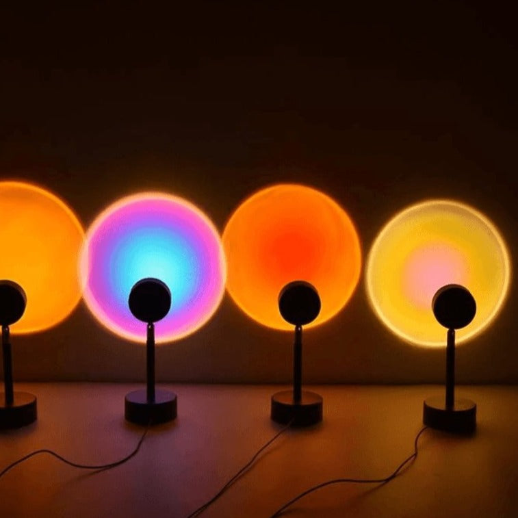 Sunset Lamp Projection Light Rainbow Halo for Bedroom Wall and Photography