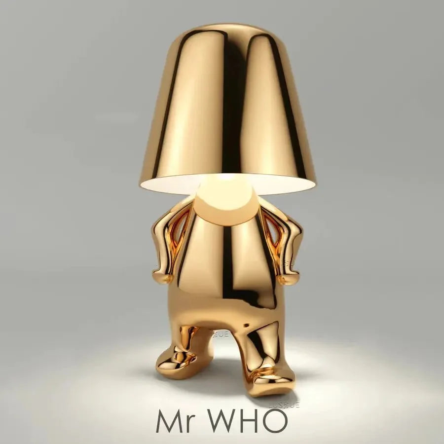 Sculptural Table Lamp Frosted Glass Touch Dimmable Figure Base for Shelf