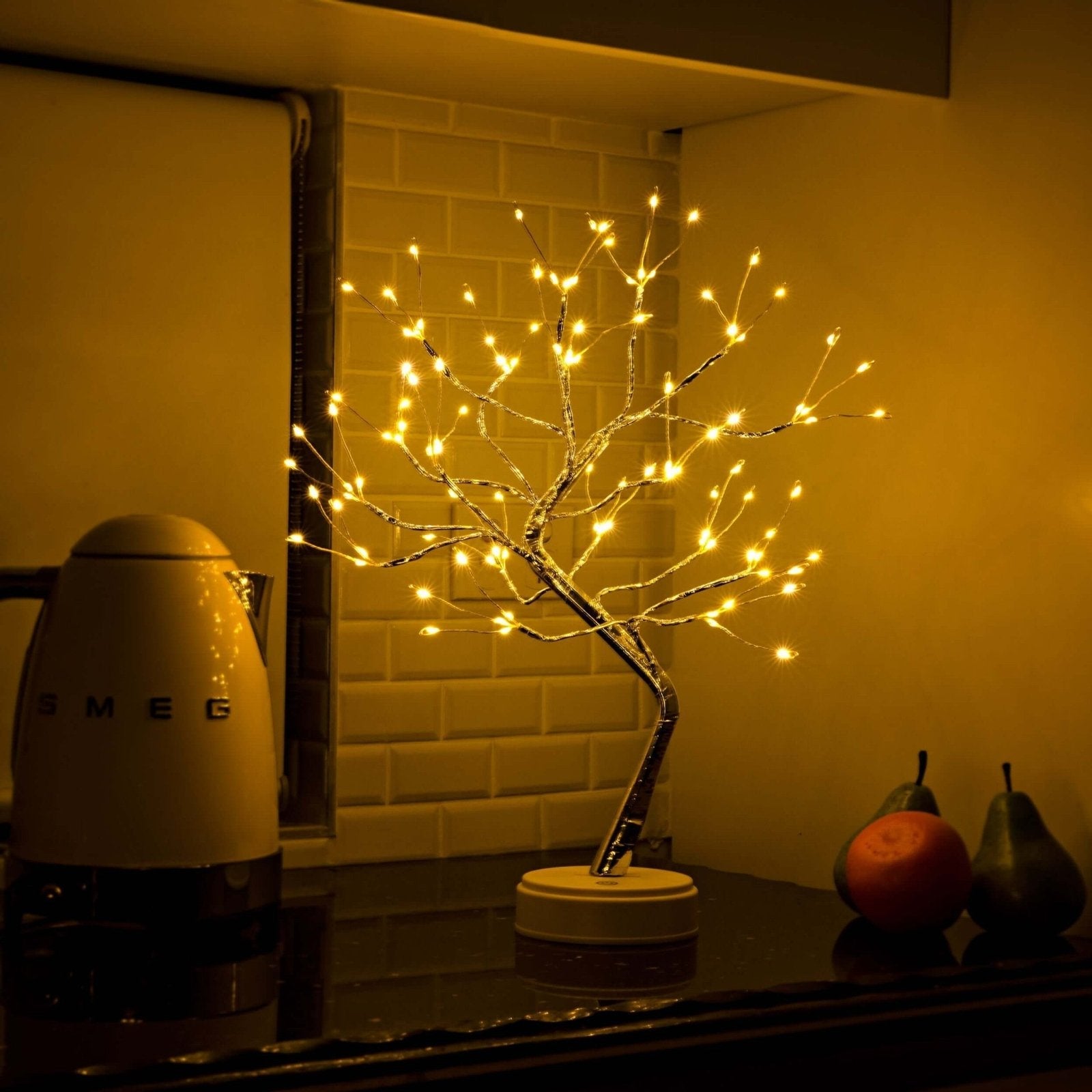 Tree Lamp LED Copper Wire Branch Night Light for Bedside Table and Shelf