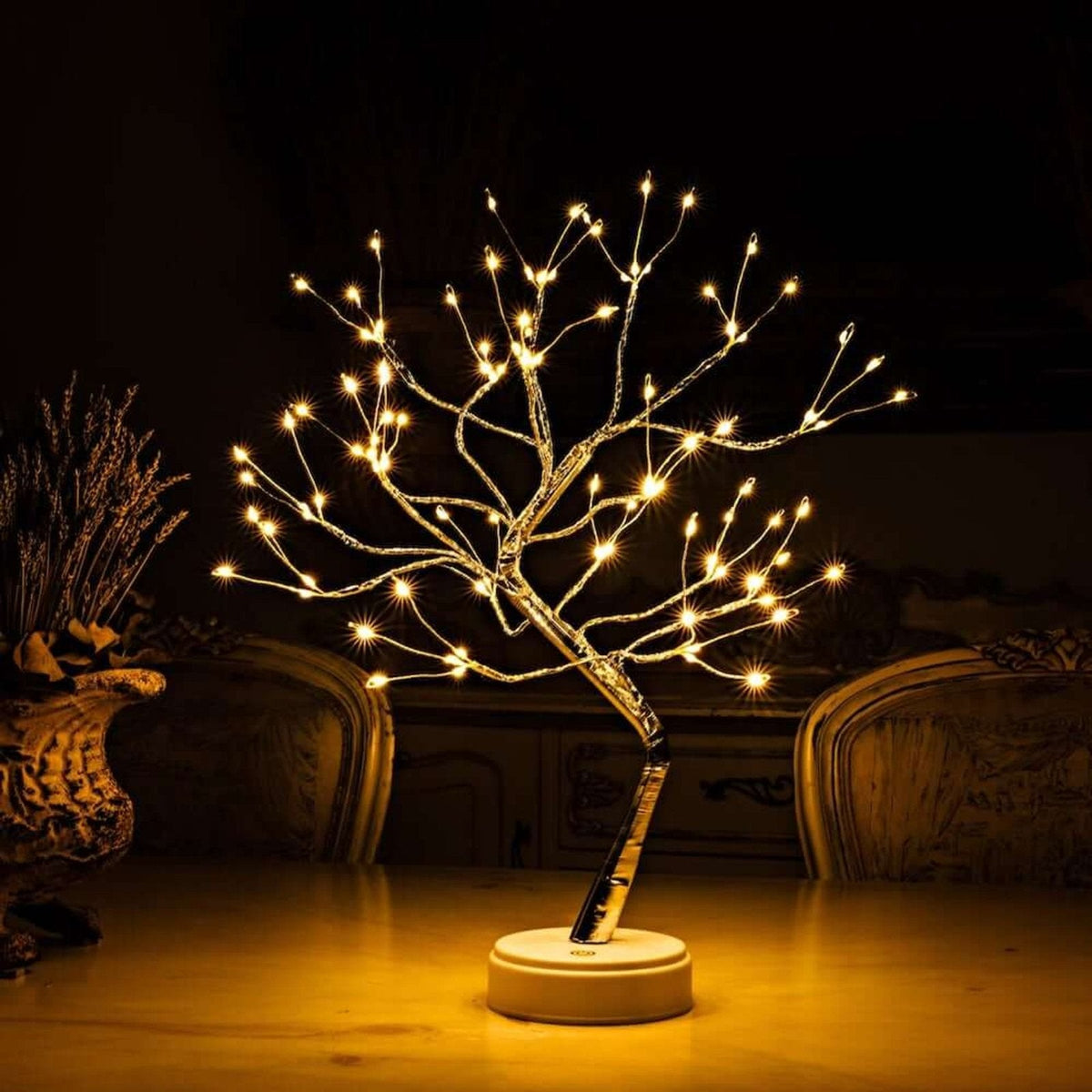 Tree Lamp LED Copper Wire Branch Night Light for Bedside Table and Shelf