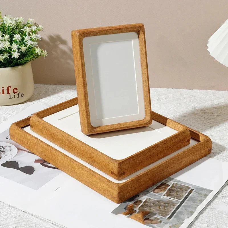 Wood Picture Frame with Acrylic Front and Bamboo Backing