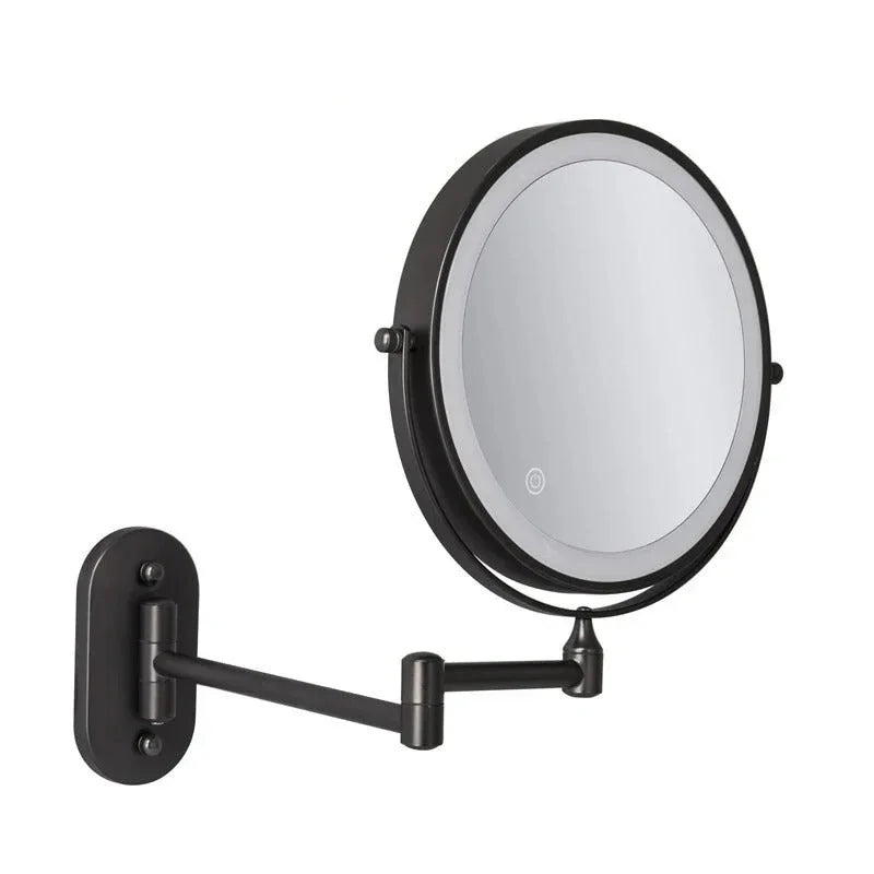 Wall Mounted Lighted Makeup Mirror Rechargeable LED Magnifying