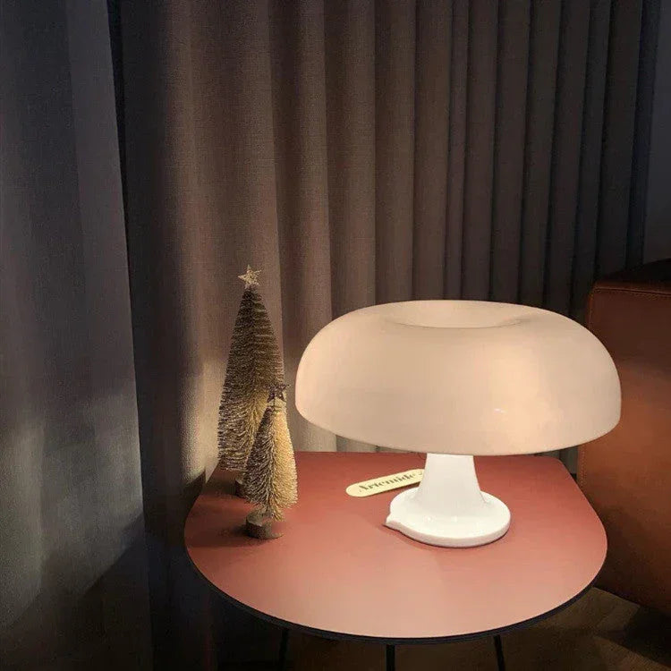Mushroom Table Lamp Retro Dome Shade Bedside