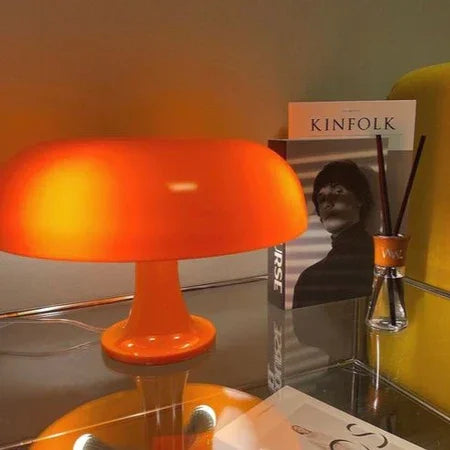 Mushroom Table Lamp Retro Dome Shade Bedside